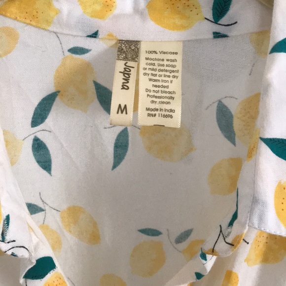 lemon button up - Picture 3 of 3